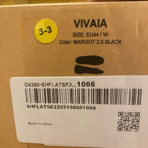Vivaia Women’s Mabel Black Flat Slip On Square Toe New Size 44EU,approx 12.5-13 - Picture 8 of 11